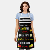 Funny Rhyme Rose, Tacos, Paper Teller und Geschirr Schürze (Getragen)