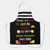 Funny Rhyme Rose, Tacos, Paper Teller und Geschirr Schürze (Vorderseite)