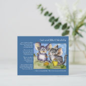 Funny Rhymes Chinchilla Liebe Postcard Postkarte (Stehend Vorderseite)