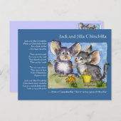 Funny Rhymes Chinchilla Liebe Postcard Postkarte (Vorne/Hinten)