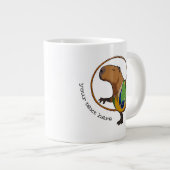 Funny Rhythmic Gymnast Hoop Cartoon Capybara Jumbo-Tasse (Vorderseite Rechts)