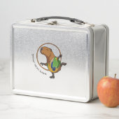 Funny Rhythmic Gymnast Hoop Cartoon Capybara Metall Brotdose (Beispiel)