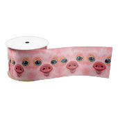 Funny Ribbon Geschenk mit Pink Baby Pig - Lächeln Satinband (Spule)
