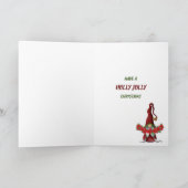 Funny Ribbon Gnome mit Vögeln Falten Weihnachten (Innenseite)