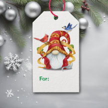 Funny Ribbon Gnome mit Vögeln