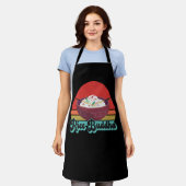 Funny Rice Buddha Sunset Retro Vintages Geschenk Schürze (Getragen)