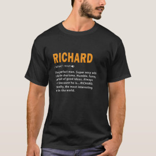 Funny Richard Definition Vater Husband Birthday Me T-Shirt