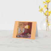 Funny Rick London Comic Karte (Gelbe Blume)