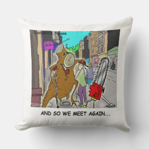 Funny Rick London Cotton Treehugger Throw Pillow Kissen