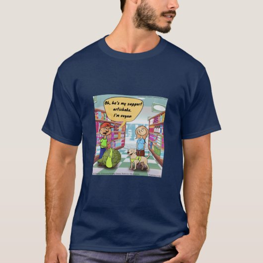 Funny Rick London Support Artichoke Comic T-Shirt (Vorderseite)