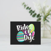 Funny Ride oder Dye Eggs Happy Ostersonnige Ohren Postkarte (Stehend Vorderseite)