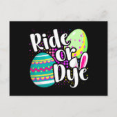 Funny Ride oder Dye Eggs Happy Ostersonnige Ohren Postkarte (Vorderseite)