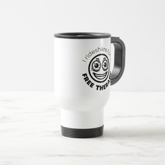 Funny Rideshare Travel Tumbler Coffee Cup Reisebecher (VorderseiteRechts)