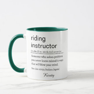 Funny Riding Instructor Definition Tasse