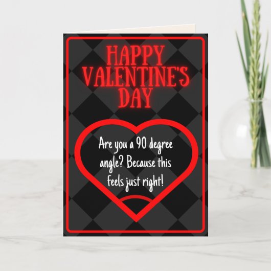 Funny Right Angle Math Joke Valentine Card Karte (Vorderseite)