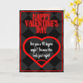 Funny Right Angle Math Joke Valentine Card Karte (Gelbe Blume)