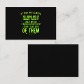 Funny Rilächelndes Kind Visitenkarte (Vorne/Hinten)