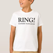 Funny Ring Bearer Anpassbare Hochzeitsfeier Shirt (Vorderseite)