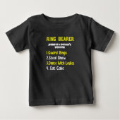 Funny Ring Bearer T - Shirt Hochzeitskolonne Name (Vorderseite)