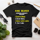 Funny Ring Bearer T - Shirt Hochzeitskolonne Name