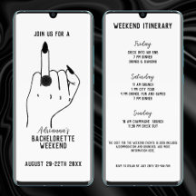 Funny Ring Finger Bachelorette Wochenende Ausflug