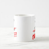 Funny Rise & Shine - KAFFEE! in Angry Red Marker Kaffeetasse (Mittel)