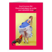 Funny Risqué Joke Pinup Girl Valentine's Day Card (Vorne)