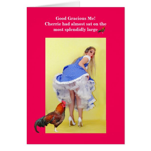 Funny Risqué Joke Pinup Girl Valentine's Day Card (Vorne)