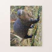 Funny River Otter aus Water Stanley Park Lagoon Puzzle (Vertikal)
