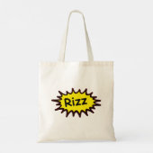 Funny "Rizz" Leinwand Tote Bag - Gen Z Spaß Tragetasche (Rückseite)