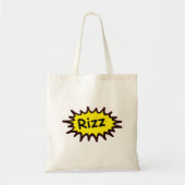 Funny "Rizz" Leinwand Tote Bag - Gen Z Spaß Tragetasche (Vorne)
