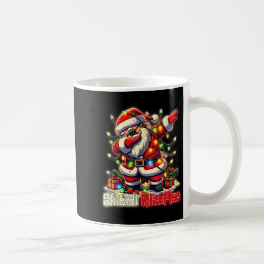 Funny Rizz Santa Claus Dabbing Christmas Skibidi R Kaffeetasse (Rechts)