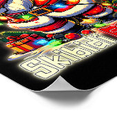 Funny Rizz Santa Claus Dabbing Christmas Skibidi R Poster (Ecke)