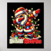 Funny Rizz Santa Claus Dabbing Christmas Skibidi R Poster (Vorne)