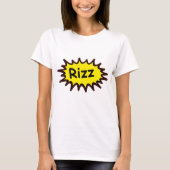 Funny "Rizz" Women's White T - Shirt - Gen Z Spaß, (Vorderseite)