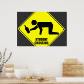 Funny Road Sign - Betrunken Student Crossing Poster (Küche)