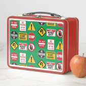 Funny Road Signs Stopp nicht in Warnungen eingeben Metall Brotdose (Beispiel)