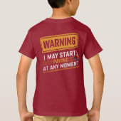 Funny Road Work Warning Sign Construction Humor T-Shirt (Rückseite)