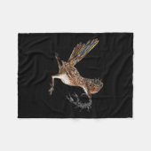 Funny Roadrunner Scorpion Road Runner Bird Hunter Fleecedecke (Vorderseite (Horizontal))