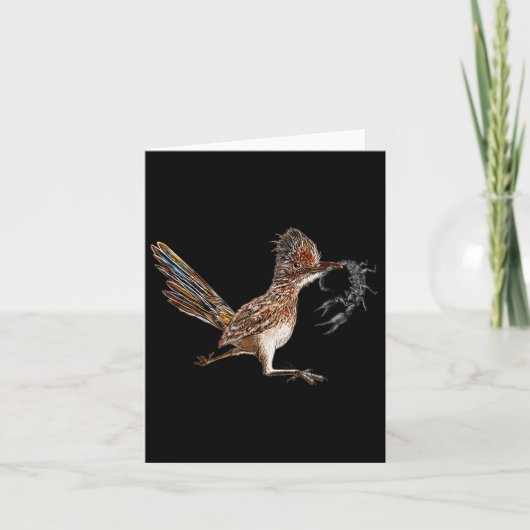 Funny Roadrunner Scorpion Road Runner Bird Hunter Karte (Vorderseite)