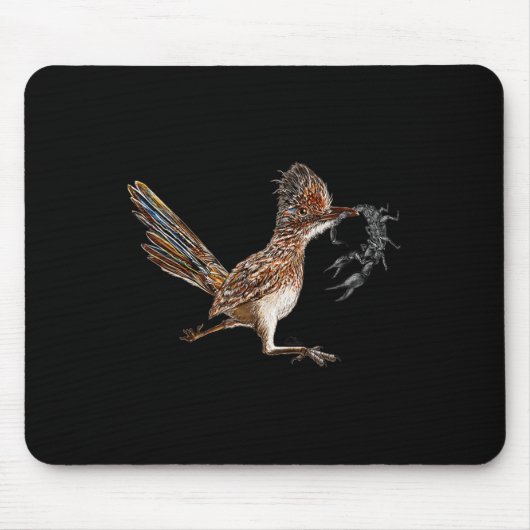Funny Roadrunner Scorpion Road Runner Bird Hunter Mousepad (Vorne)