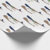 Funny Roadrunner Wüstenvogel Cartoon Illustration Geschenkpapier (Ecke)