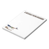 Funny Roadrunner Wüstenvogel Cartoon Illustration Notizblock (Rotiert)