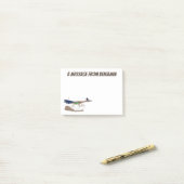 Funny Roadrunner Wüstenvogel Cartoon Illustration Post-it Klebezettel (Auf Schreibtisch)