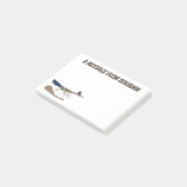 Funny Roadrunner Wüstenvogel Cartoon Illustration Post-it Klebezettel (angewinkelt)