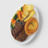 Funny Roast Beef Dinner Uhr (Winkel)