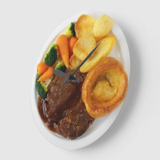 Funny Roast Beef Dinner Uhr (Winkel)