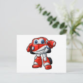 Funny Robot Car Cartoon | - Farbe wählen Postkarte (Stehend Vorderseite)