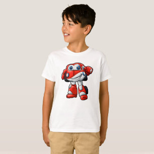 Funny Robot Cartoon - Rückenfarbe T-Shirt