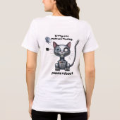 Funny Robot Cat Tri-Blend Shirt (Rückseite)